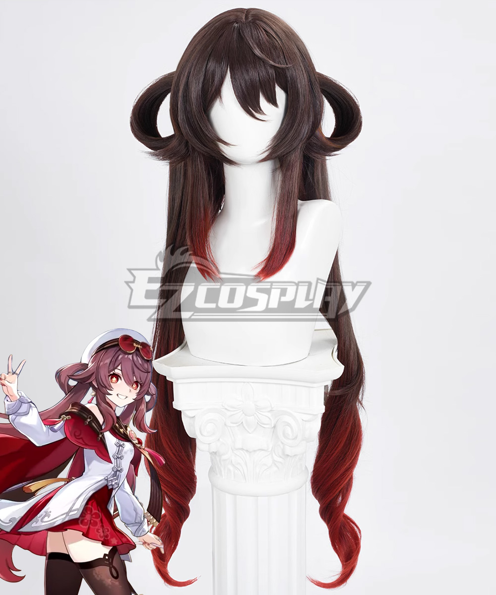 Genshin Impact Cherries Snow-Laden Hu Tao Brown Cosplay Wig
