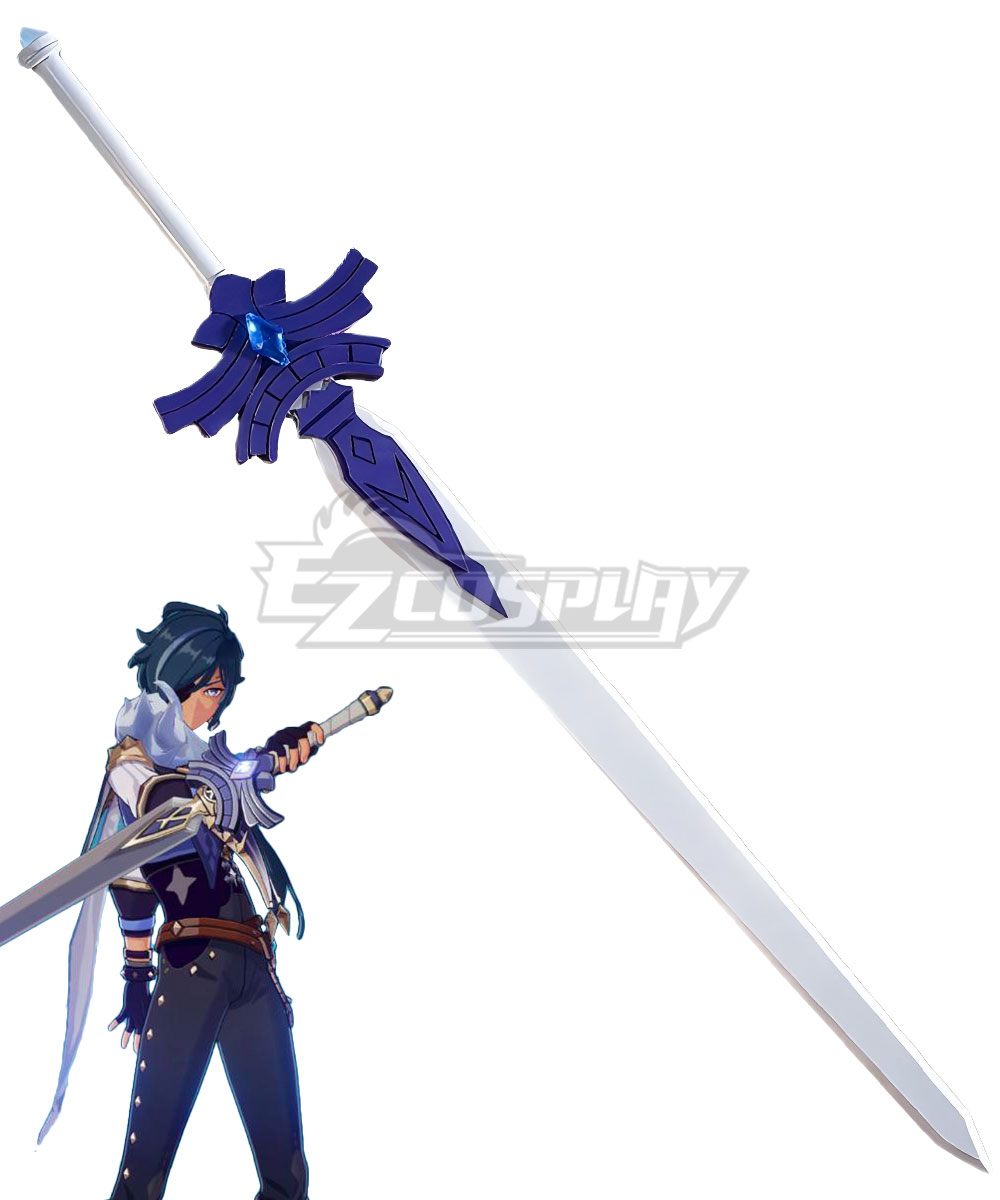 Genshin Impact Kaeya Traveler Jean Keqing Qiqi Xingqiu Cool Steel Sword Cosplay Weapon Prop
