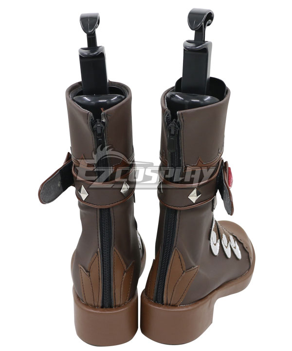 Genshin Impact Diluc Brown Shoes Cosplay Boots