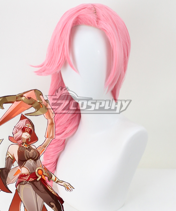 Genshin Impact Eremite Scorching Loremaster Pink Cosplay Wig
