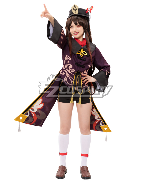 Genshin Impact Hu Tao Hutao Cosplay Costume - Purple Edition