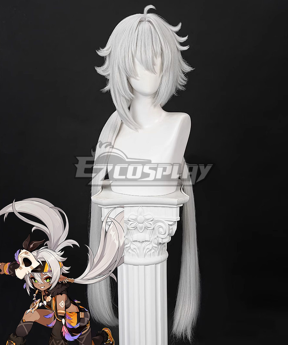 Genshin Impact Iansan White Cosplay Wig