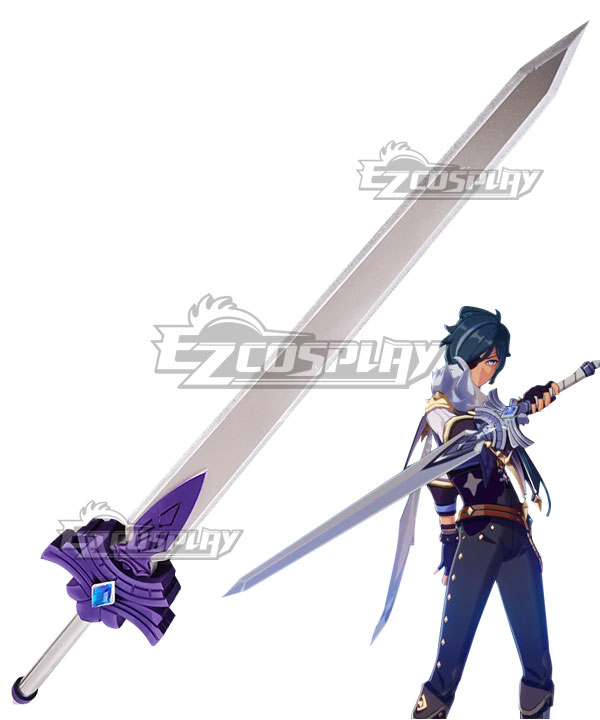 Genshin Impact Kaeya Traveler Jean Keqing Qiqi Xingqiu Cool Steel Sword Cosplay Weapon Prop