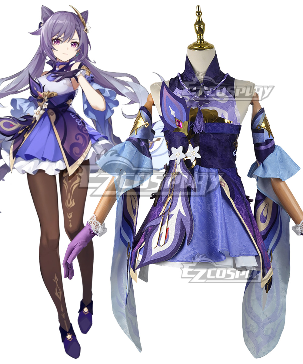 Genshin Impact Keqing Premium Edition Cosplay Costume