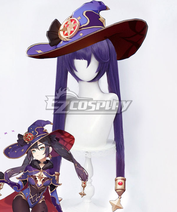 Genshin Impact Mona Purple Cosplay Wig