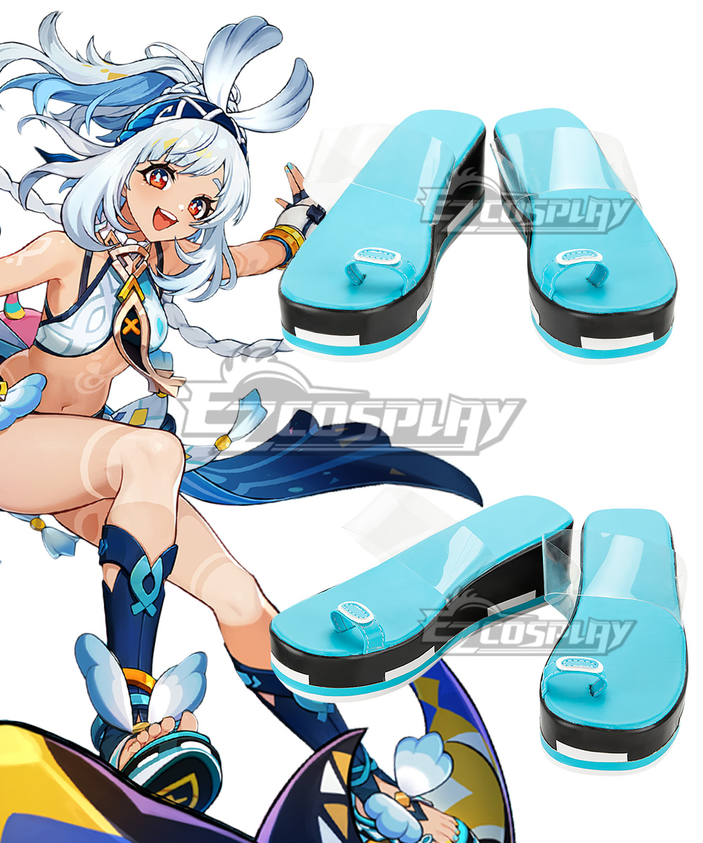 Genshin Impact Natlan Mualani Blue Cosplay Shoes