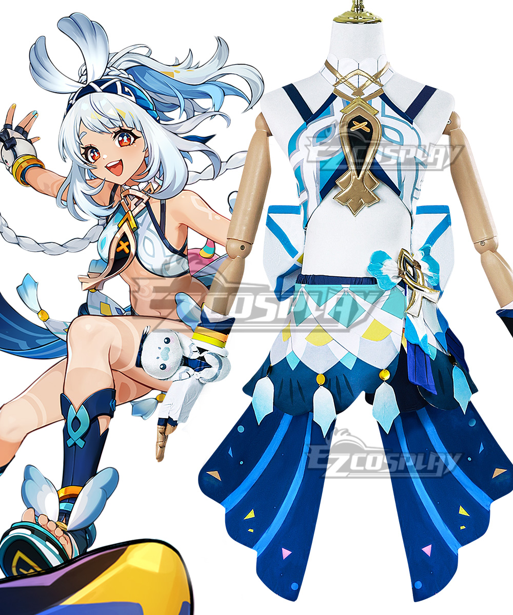 Genshin Impact Natlan characters Blue Cosplay Costume