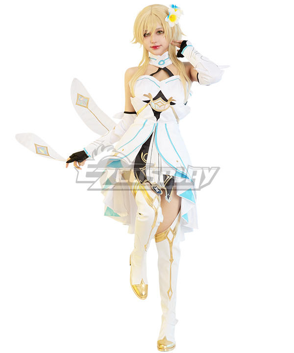 Genshin Impact Player Female Traveler Lumine Customize Cosplay Costume