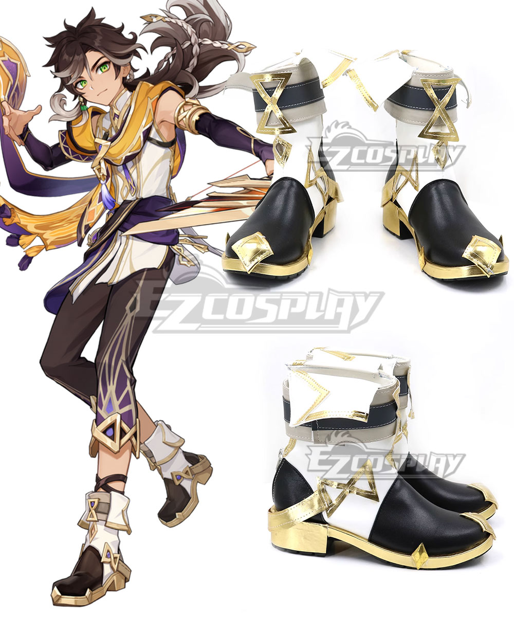 Genshin Impact Sethos Brown Shoes Cosplay Boots