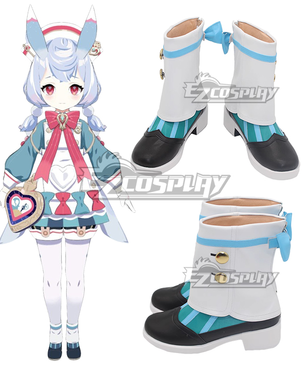 Genshin Impact New Hydro Character Blue Cosplay Shoes