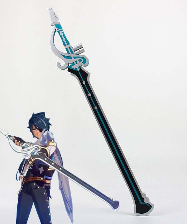 Genshin Impact Kaeya Traveler Jean Keqing Qiqi Xingqiu The Flute Sword Cosplay Weapon Prop