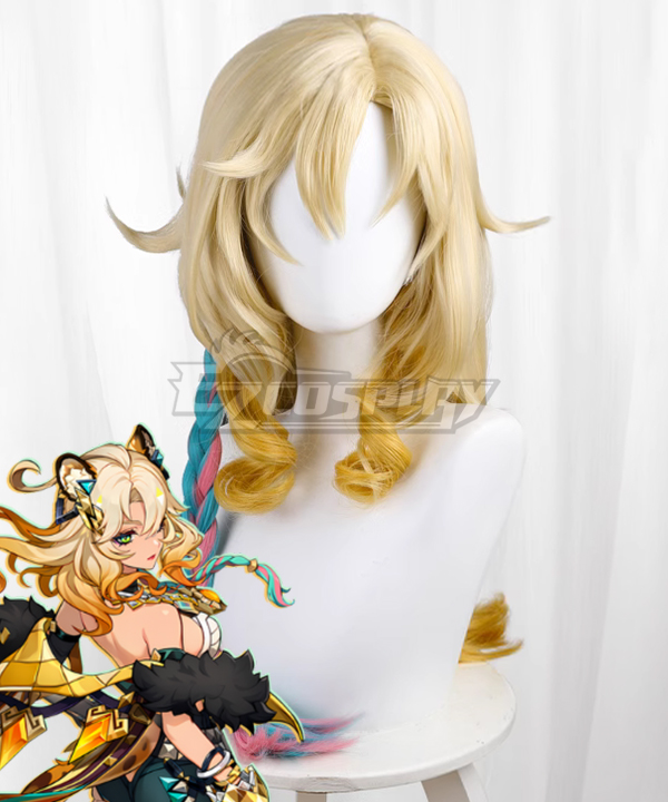 Genshin Impact Xilonen Golden Cosplay Wig