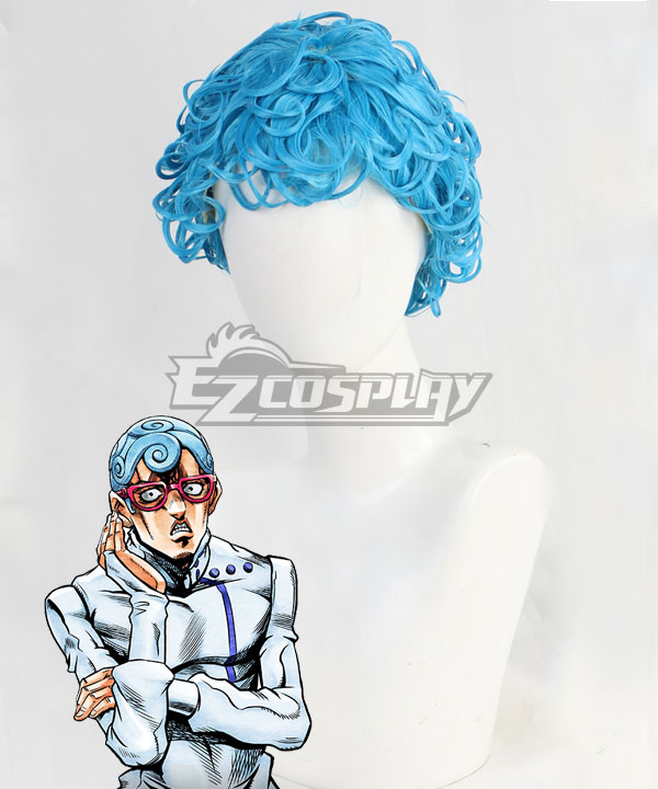 JoJo's Bizarre Adventure: Vento Aureo Golden Wind Ghiaccio Blue Cosplay Wig