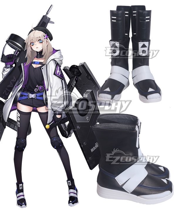 Girls' Frontline AA12 Black White Shoes Cosplay Boots