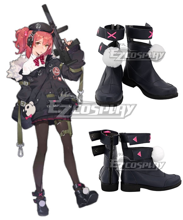 Girls' Frontline Heckler & Koch Maschinenpistole 7 MP7 Black Shoes Cosplay Boots