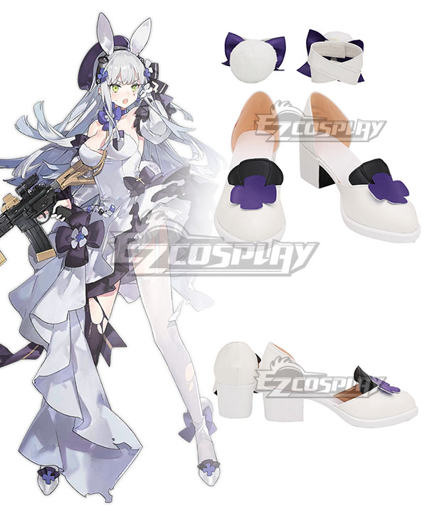 Girls' Frontline HK416 Primrose-Flavored Foil Candy White Cosplay Shoes