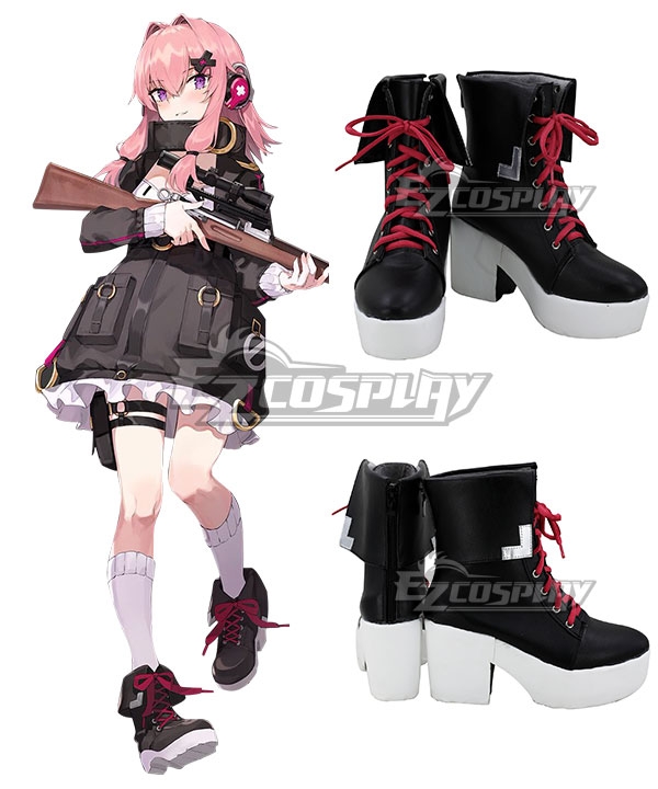 Girls Frontline K31 Black Red Shoes Cosplay Boots