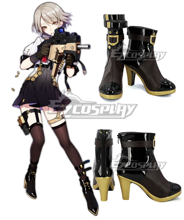 Girls' Frontline KRISS Vector Black Golden Shoes Cosplay Boots