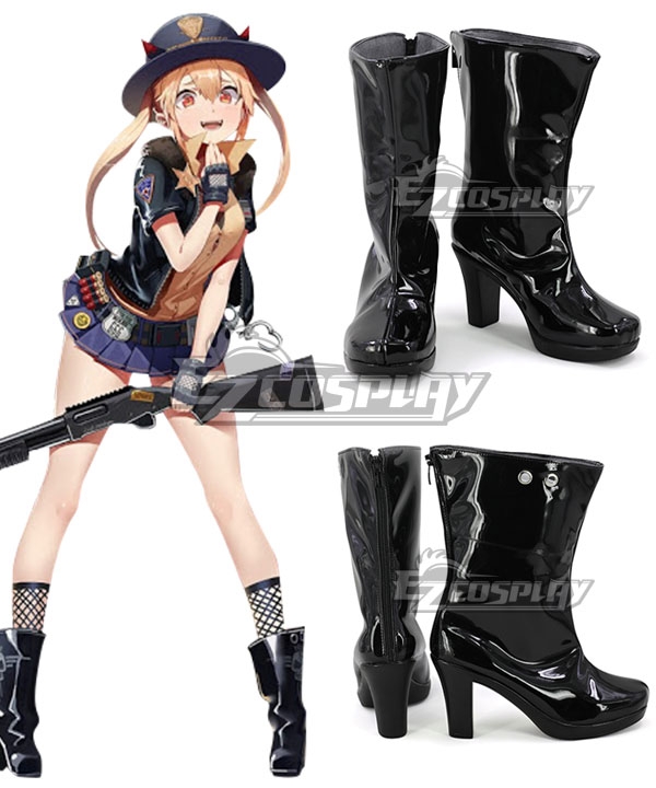 Girls Frontline M870 WinchesterModel Black Shoes Cosplay Boots