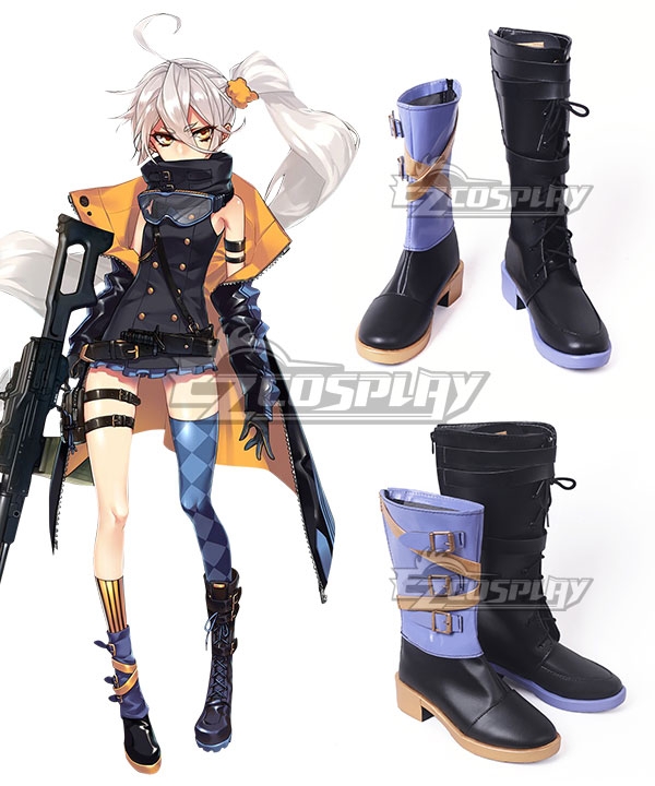 Girls Frontline PKP Purple Black Shoes Cosplay Boots