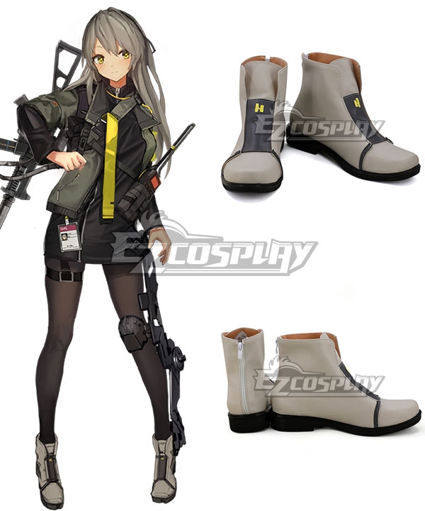 Girls Frontline UMP40 White Brown Cosplay Shoes