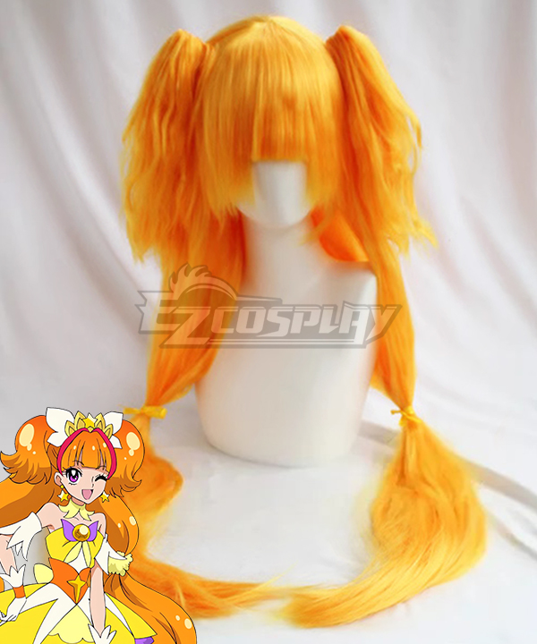 Go! Princess PreCure Cure Twinkle Amanogawa Kirara Orange Cosplay Wig