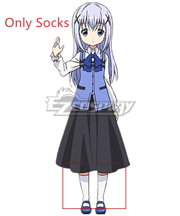 Gochuumon wa Usagi Desu ka Is the Order a Rabbit Chino Kafuu Cosplay Costume Only Socks