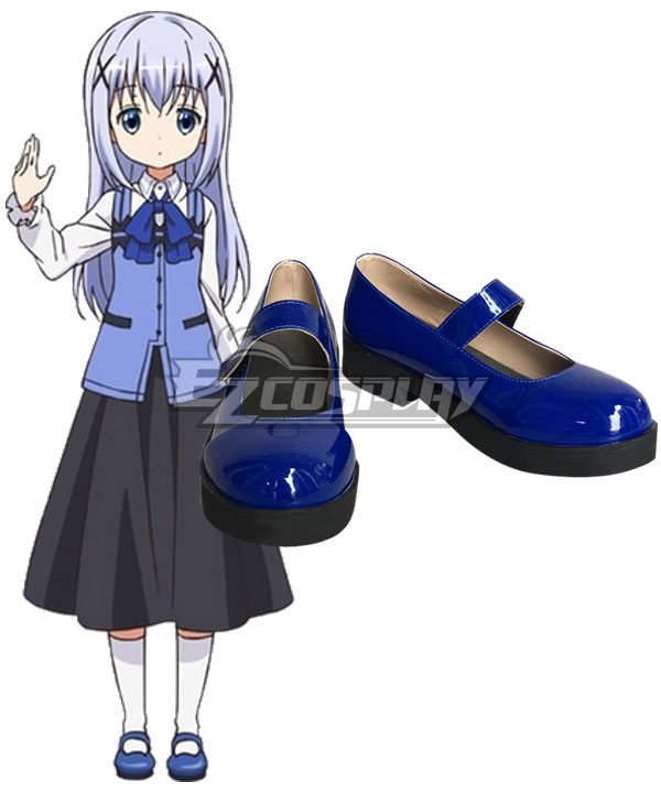 Gochuumon wa Usagi Desu ka? Is the Order a Rabbit? Chino Kafuu Blue Cosplay Shoes