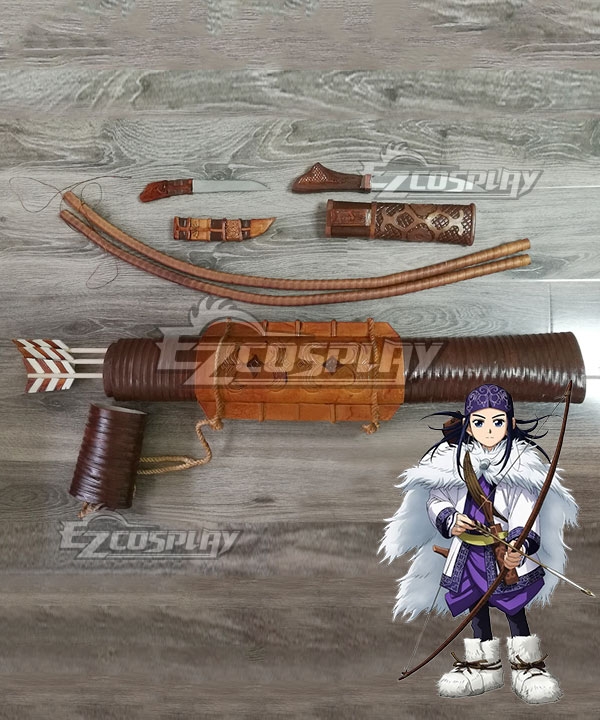 Golden Kamuy Asirpa Full Set Bow Arrow Cosplay Weapon Prop