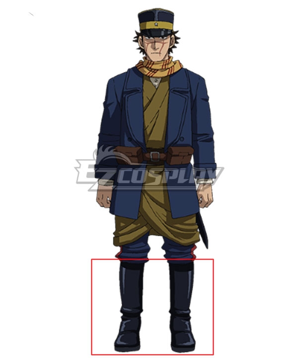 

Golden Kamuy Sugimoto Saichi Black Shoes Cosplay Boots