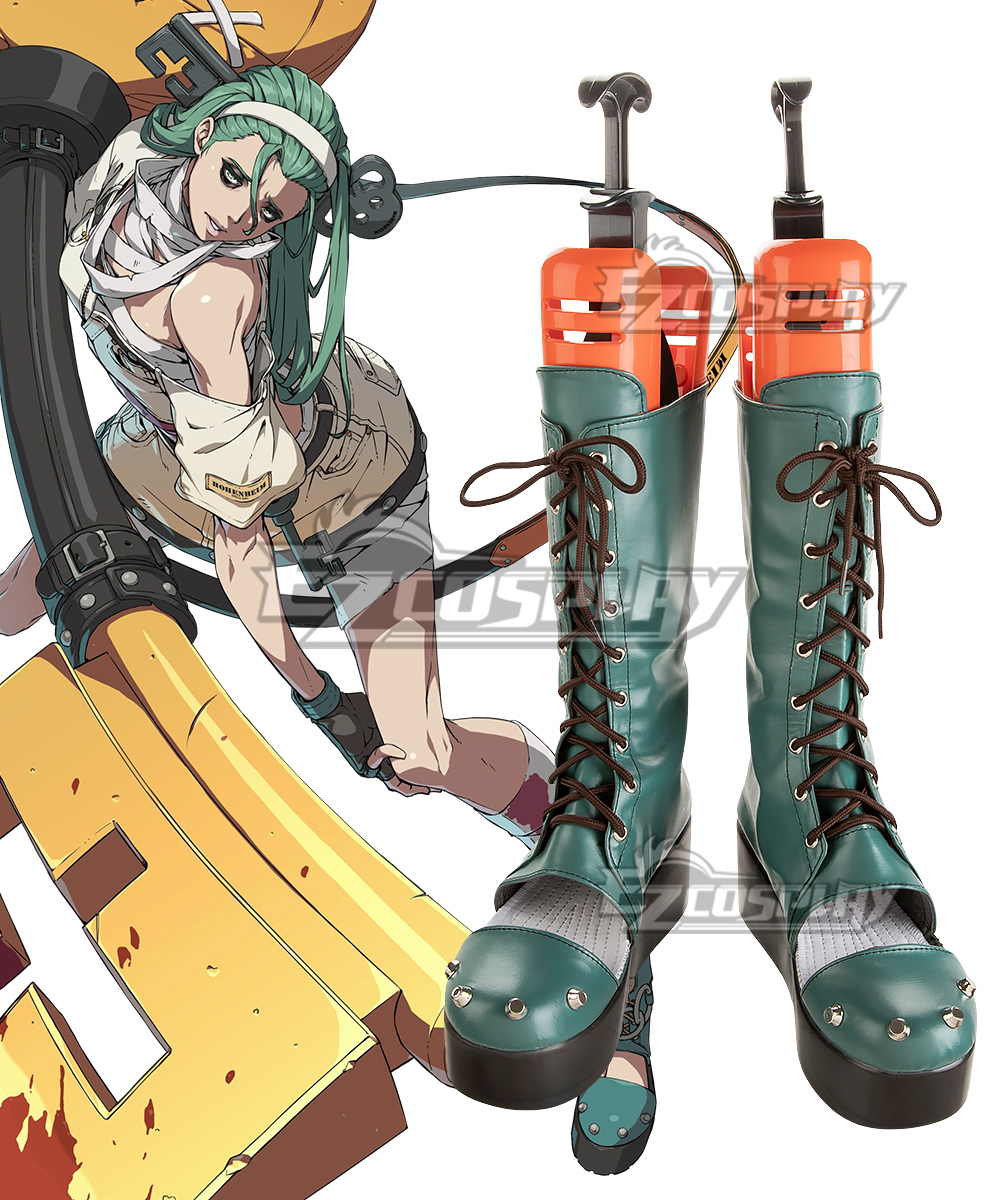 Guilty Gear -Strive- A.B.A Green Shoes Cosplay Boots