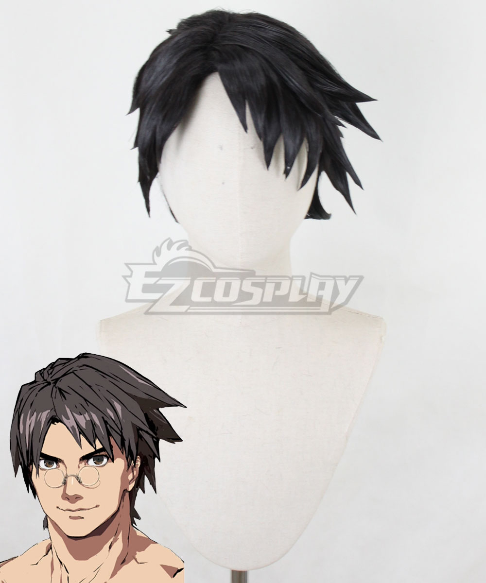 Guilty Gear STRIVE  Anji Mito Black Cosplay Wig