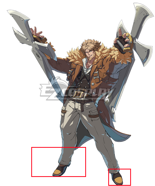 Guilty Gear STRIVE Leo Whitefang Golden Cosplay Shoes