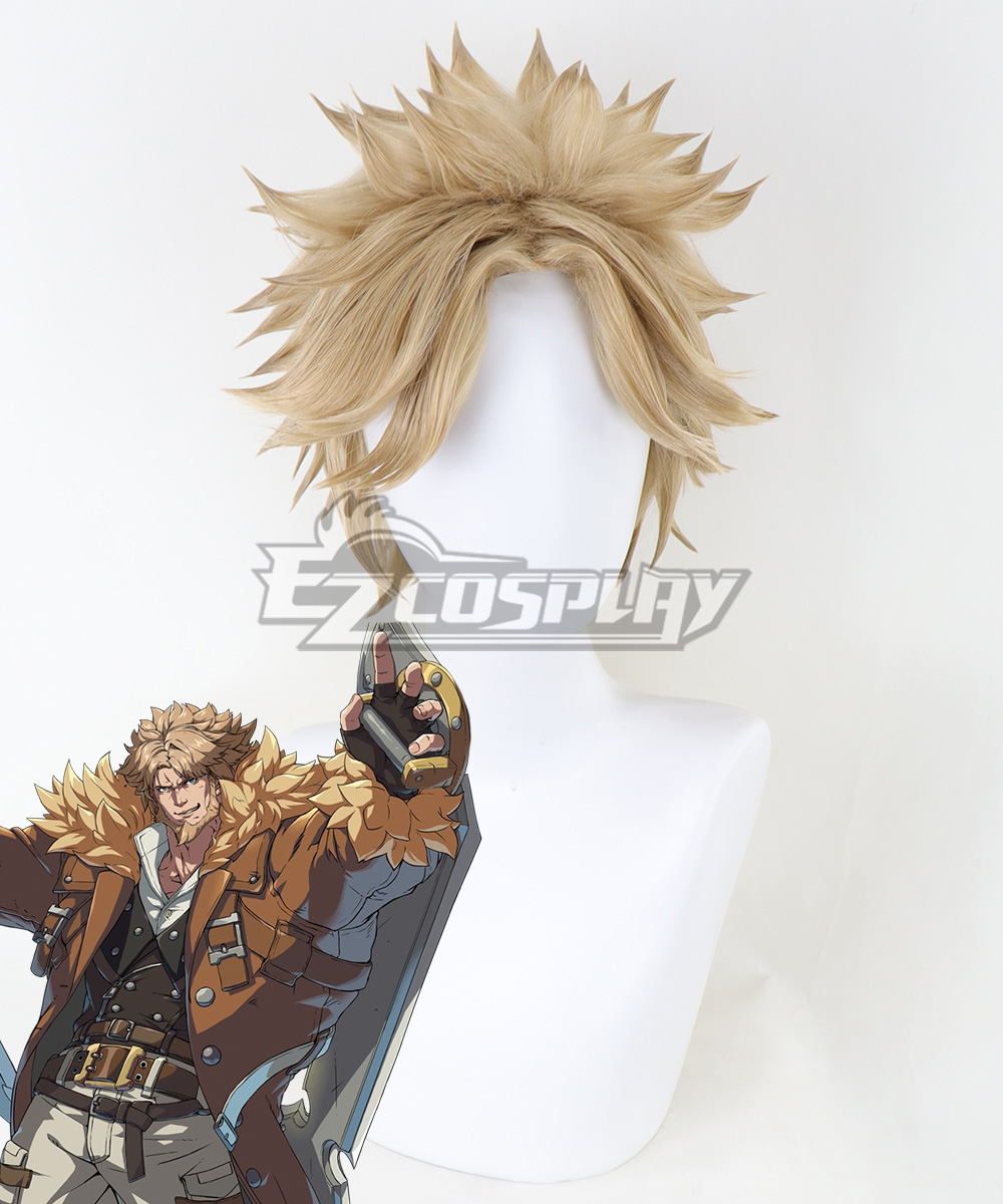 Guilty Gear STRIVE Leo Whitefang Golden Cosplay Wig