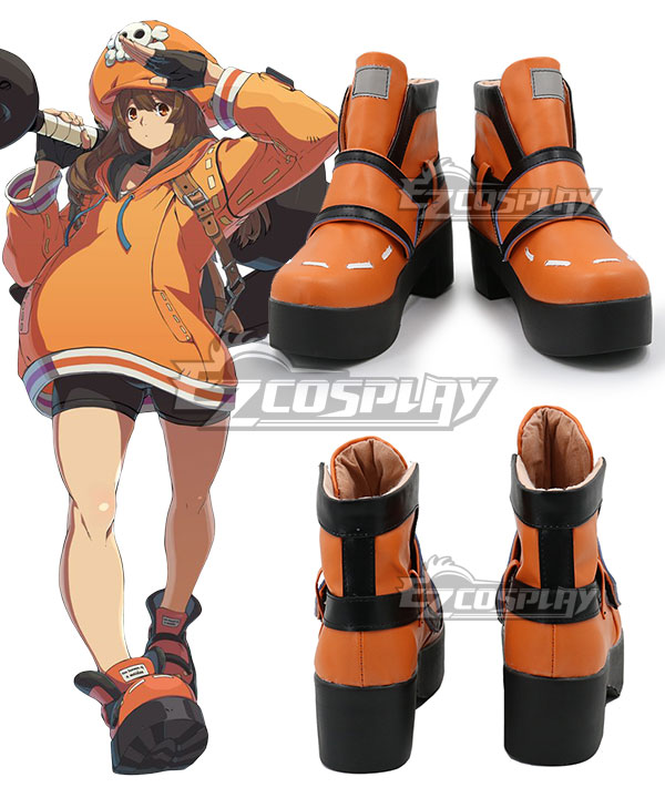 Guilty Gear STRIVE May Black Orange Cosplay Shoes