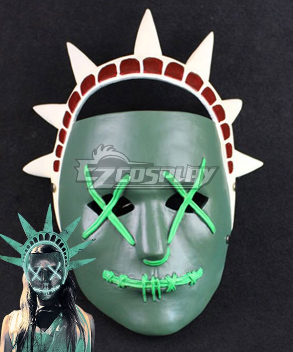 Halloween The Purge 3 : Election Year Lady Liberty Mask Cosplay Accessory Prop