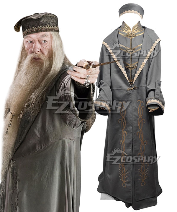 Harry Potter Principal Magician Albus Dumbledore Hallwoon Cosplay Costume