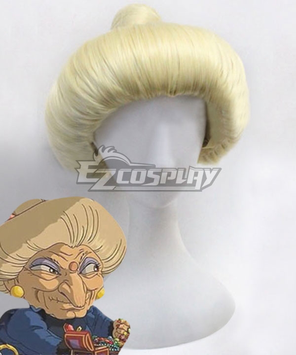 Hayao Miyazaki Spirited Away Yubaba Light Golden Cosplay Wig