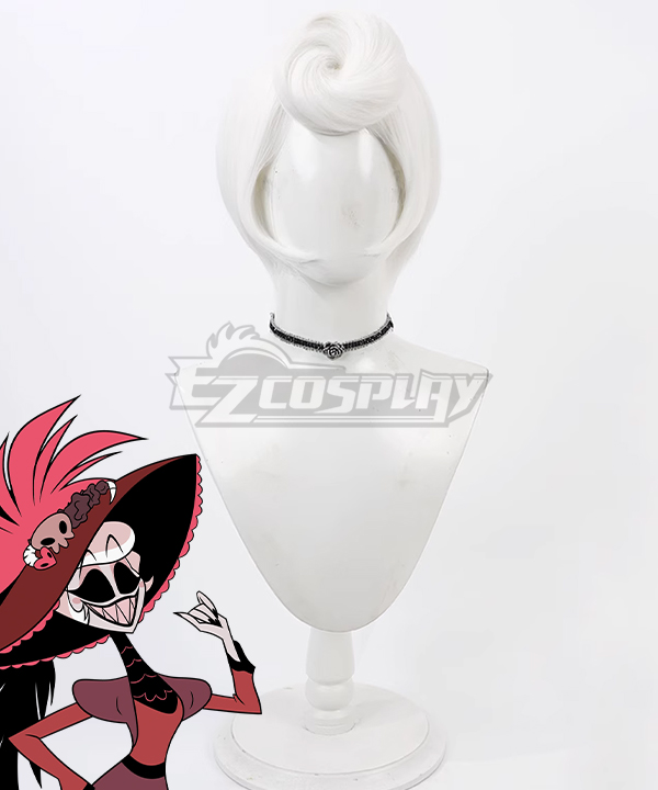 Hazbin Hotel Rosie White Cosplay Wig