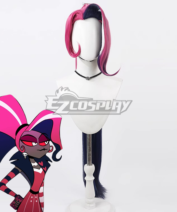 Hazbin Hotel Velvette Pink Cosplay Wig