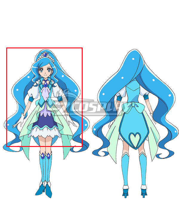 Healin' Good Pretty Cure Sawaizumi Chiyu Cure Fontaine Blue Cosplay Wig