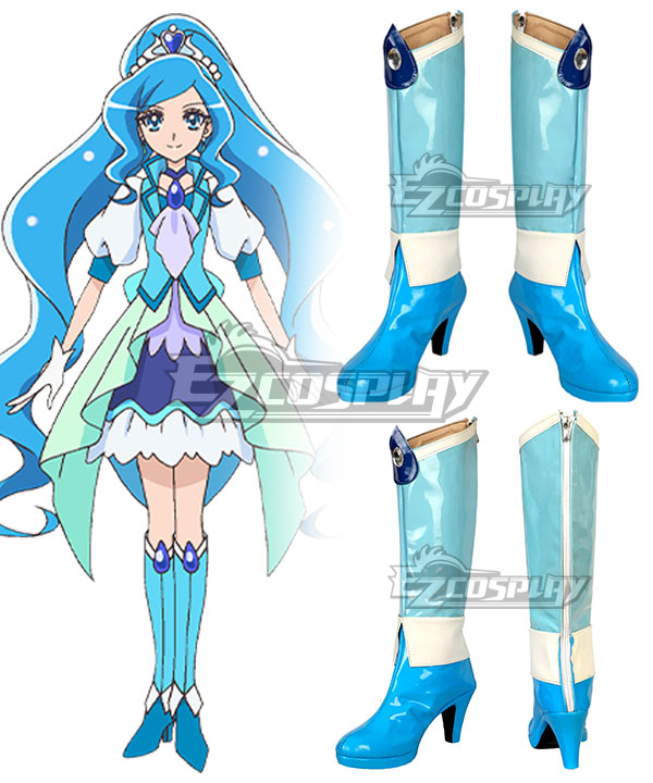 Healin' Good Pretty Cure Sawaizumi Chiyu Cure Fontaine Blue Shoes Cosplay Boots