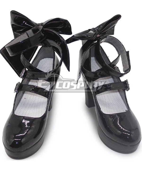 Hololive Virtual YouTuber Juufuutei Raden Black Cosplay Shoes