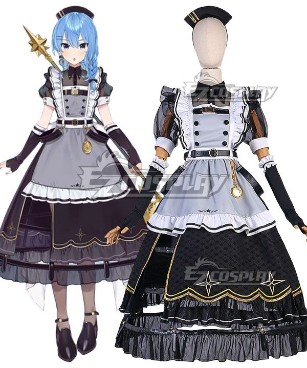Hololive Virtual YouTuber Suisei Hoshimachi Battle Maid Fifth Cosplay Costume