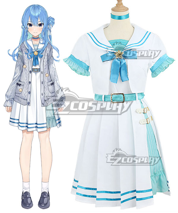 Hololive Virtual YouTuber Suisei Hoshimachi Sailor Suit White(Coat not included) Cosplay Costume