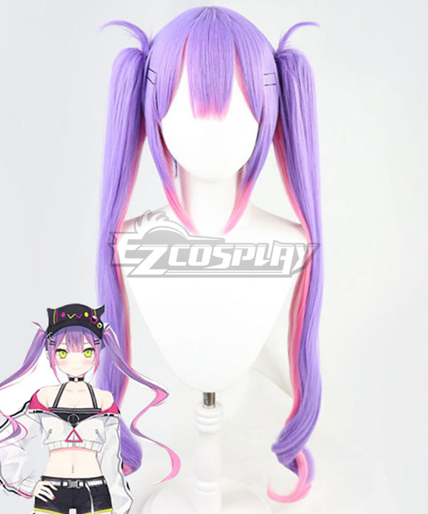 Hololive Youtuber Vtuber Tokoyami Towa Purple Cosplay Wig