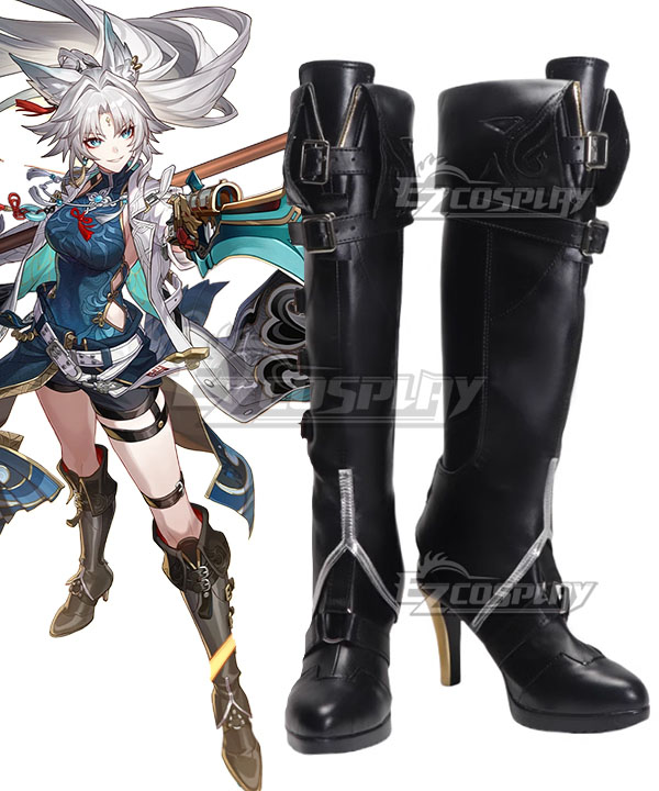 Honkai: Star Rail Feixiao Black Shoes Cosplay Boots