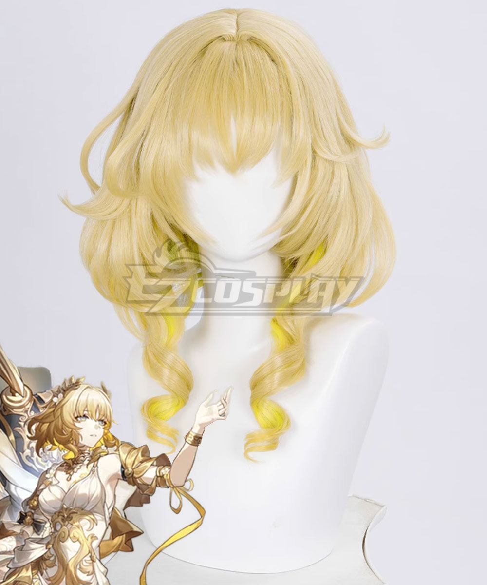 Honkai: Star Rail Saga of Heroes Aglaea Golden Cosplay Wig