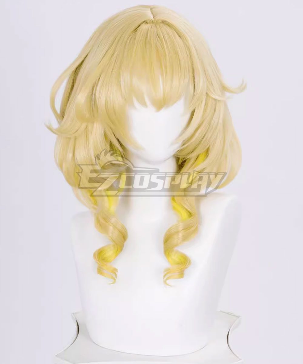 Honkai Star Rail Saga of Heroes Aglaea Golden Cosplay Wig