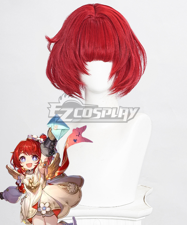 Honkai: Star Rail The Chrysos Heirs Tribbie Red Cosplay Wig